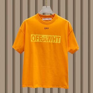 Off-White Men's Short Sleeve Orange